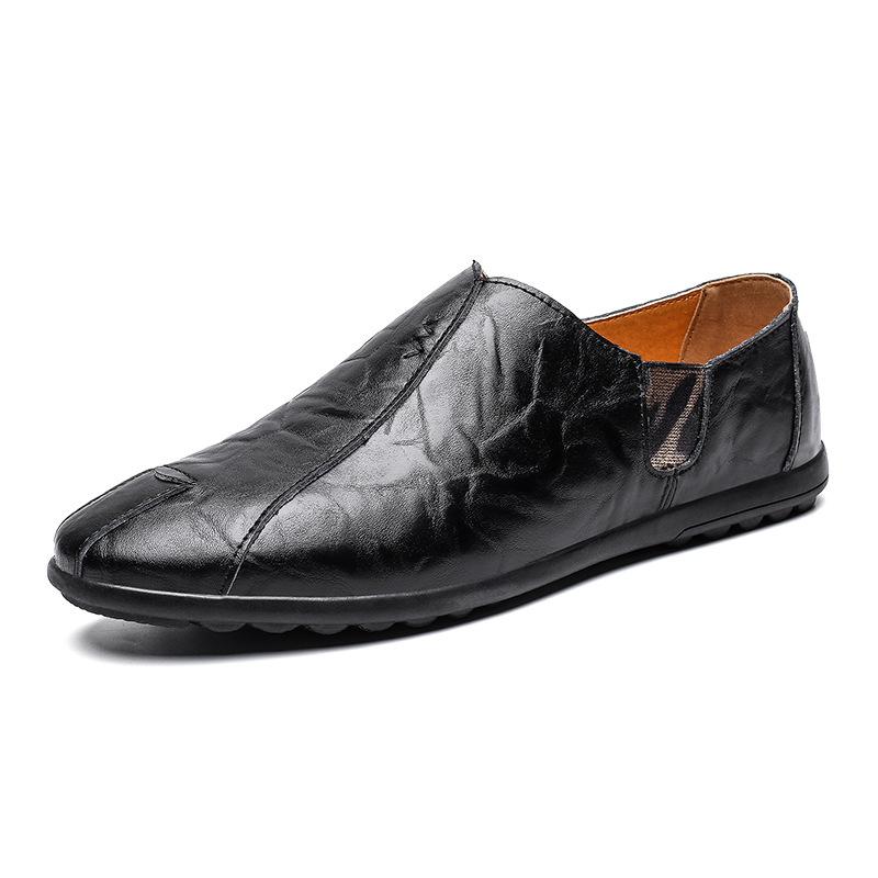 Spring leather shoes dress single shoes flat shoes Doudou shoes