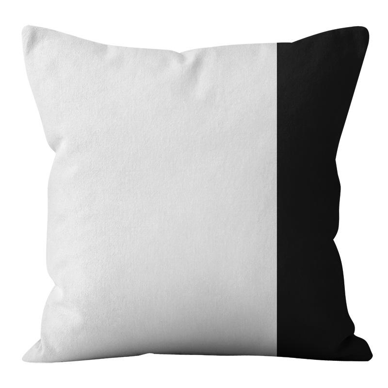 Cartoon Black and White Abstract Pattern Home Sofa Pillowcase