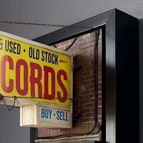 Record Store Wall Light Retro Wall Decoration Light Nostalgic Lighted Record Store Bar Ornament Gift for Record Collectors