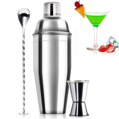 3-teiliges Cocktail-Shaker-Set, 24oz Martini-Shaker mit integriertem Sieb, Margarita-Mixer, Getränke-Shaker aus Edelstahl