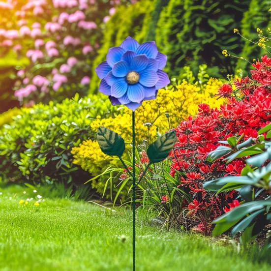 Metal Flower Stake Decorative Garden Stake Outdoor Ground Insert Flower Stake