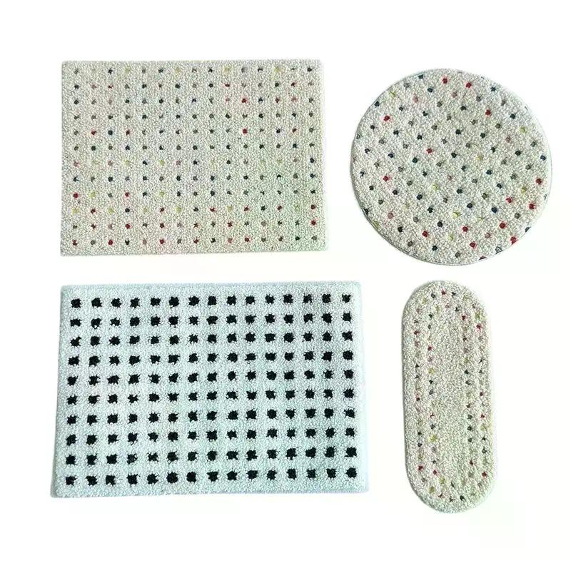 Miniature Plush Carpet Fluffy Mat Model 1: 12 Dollhouse Photography Prop Kids Pretend Play Toys Doll House Mini Decoration Gifts