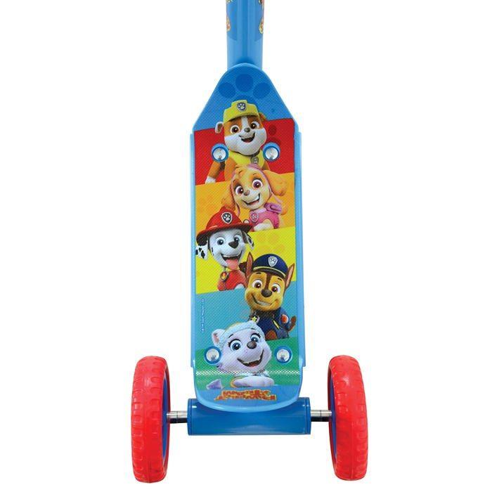 Trottinette Deluxe à trois roues - Paw Patrol - Multicolore - Hauteur de guidon réglable - Cadre en acier