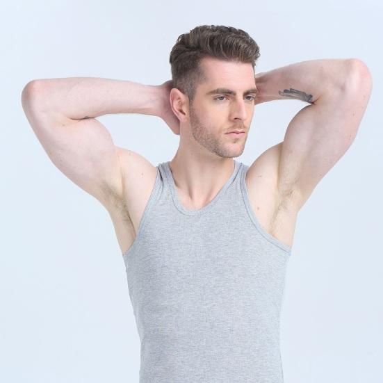 Sportsvest for menn Hurtigtørkende Høy elastisitet Rundhals Slim Fit Ermeløs Daglig slitasje Myk trening Menn Tanktop Herreklær