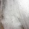 1 Meter/Los 150cm breit Ultra breiter perlenbesetzter transparenter Hintergrund angeordnetes Netz verbreiteter Perlenschleier Hochzeitskleidstoff