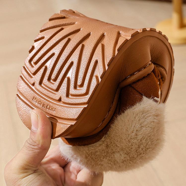 Women's Plus Size Snow Boots Short Tube Sponge Cake Thick Heel Bow Cotton Boot Waterproof Shoes 36-41