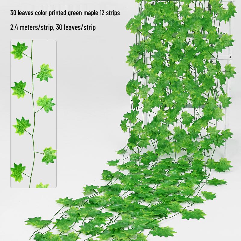 Artificial Red Maple Leaves for Indoor/Outdoor Decor and Landscaping
