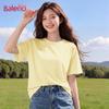 Baleno Women's Loose Fit Pure Cotton Short Sleeve T-Shirt