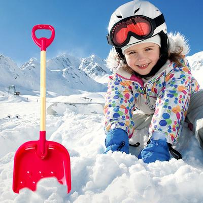 22-30 Inch H Snow Shovel with D Grip Handle for Boys Girls Wooden Snow Shovel Detachable Toddler Snow Shovel for Snow Removal