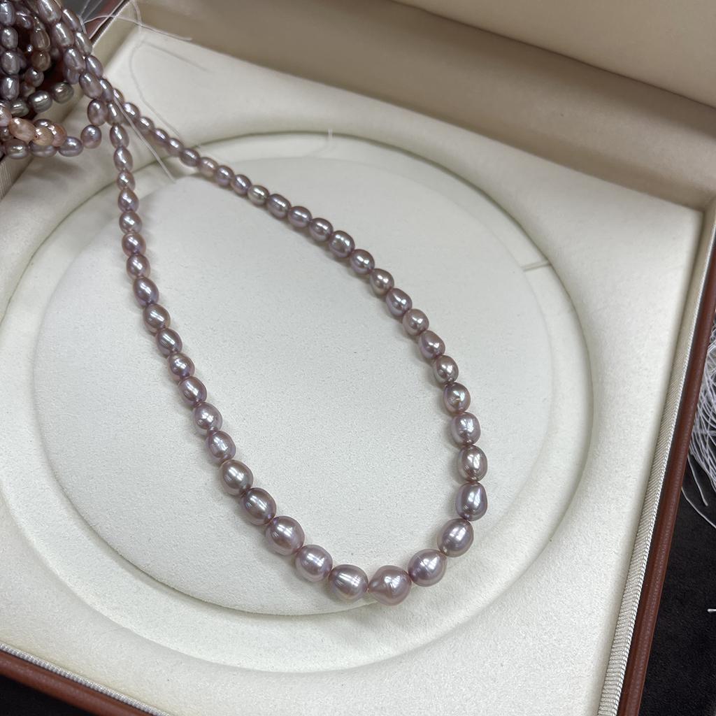 36cm Natural Freshwater Pearl Beads Strand 4-10mm Rice Pearls for Handmade Jewelry Making DIY Necklaces Bracelets Earrings Accessories, Luxury Gifts