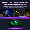 LED car decorative lights USB Wireless Remote Music Control Multiple Modes voice controlled atmosphere RGB interior footwell New