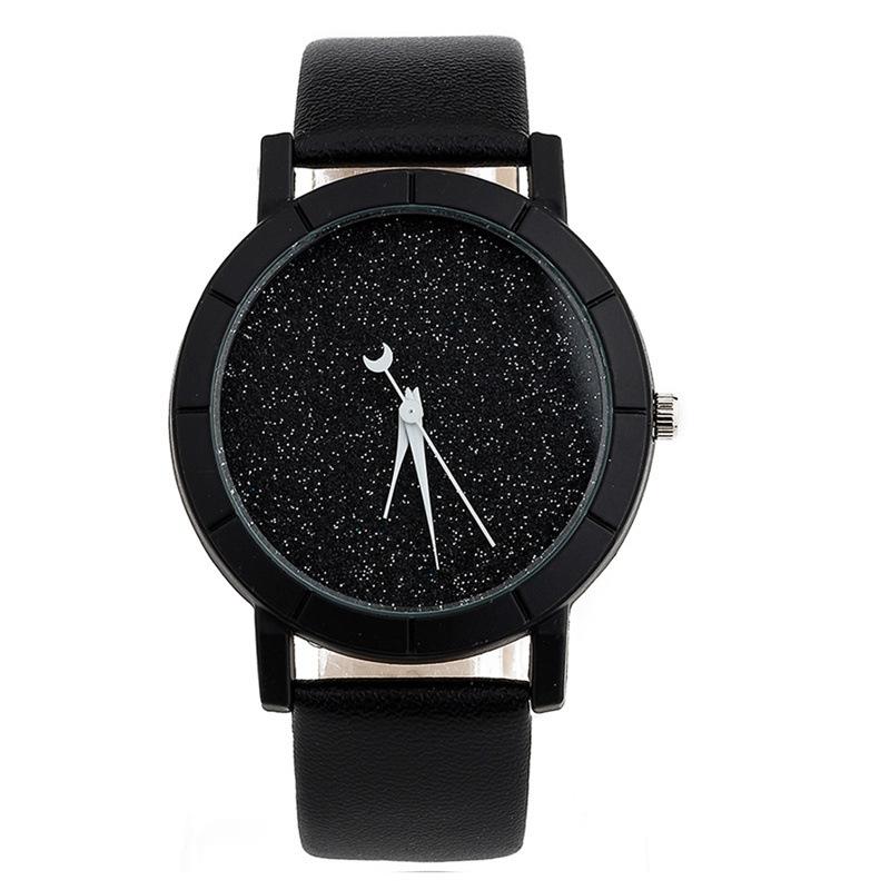CQ205 Fashion Trendy Men Watch Starry Sky Simple Student Watch Couple Skin Strap Women Watch Casual Clock Gift Watches for Man