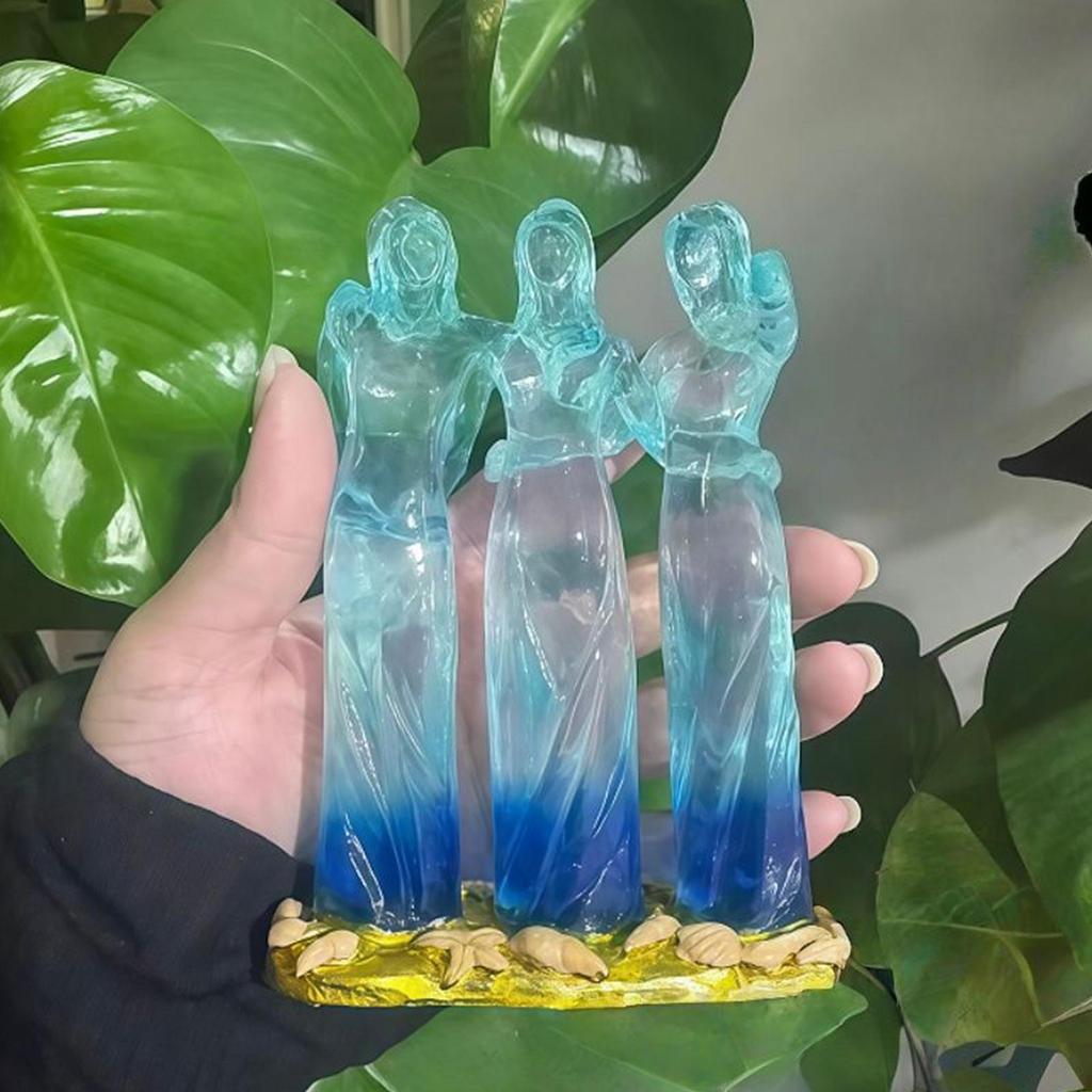 Sister Figurines Resin Collectible Friendships Sisters Sculpture For Female Women Birthday Christmas Mothers Day Indoor