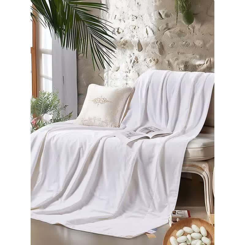 FUANNA 100% Tussah Silk All-Cotton Summer Quilt
