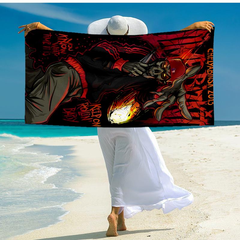 Limp Bizkit Fashion Beach Towel: Ideal for Summer Adventures Soft, Absorbent and Quick Drying Suitable for Swimming and Bathing