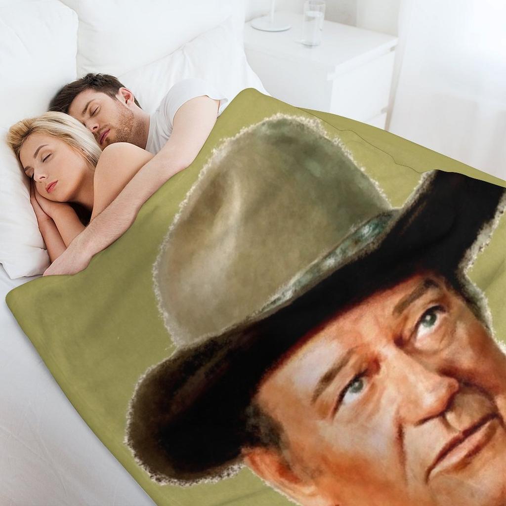 John Wayne the Duke Throw Blanket For Decorative Sofa Luxury Designer Bed covers Soft Big Blankets