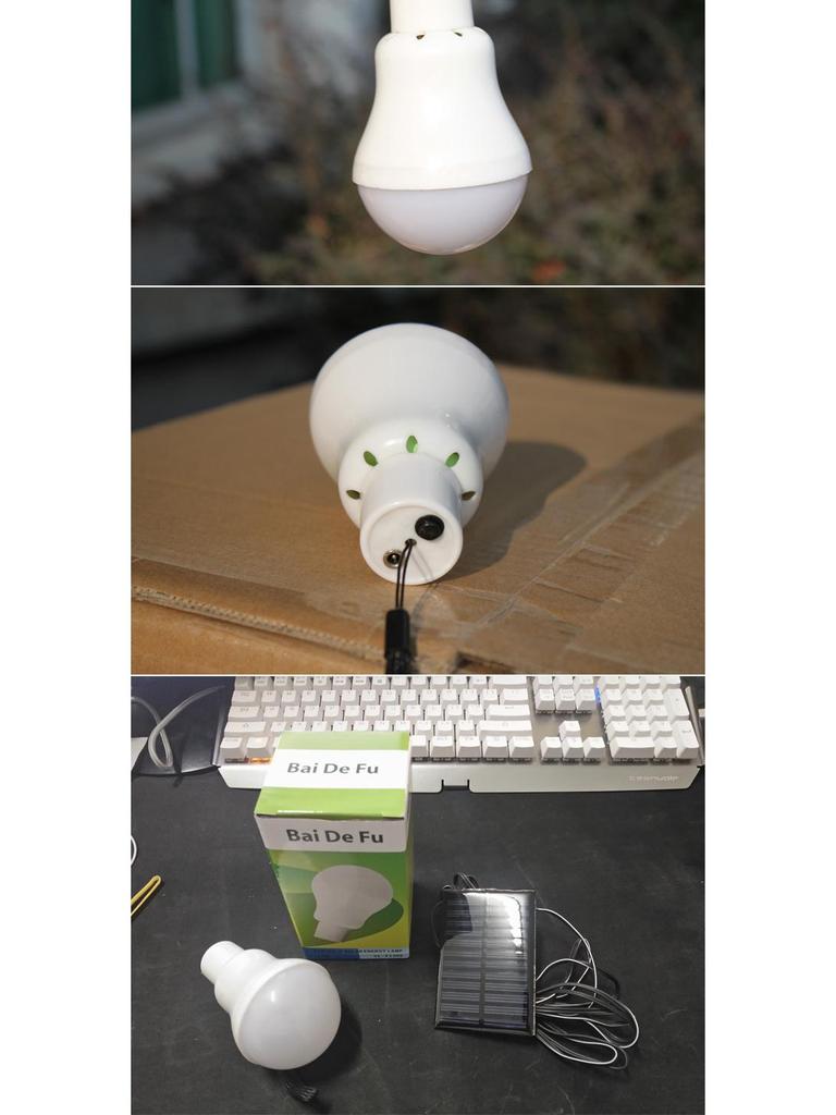 Rechargeable LED Solar Emergency Bulb for Camping