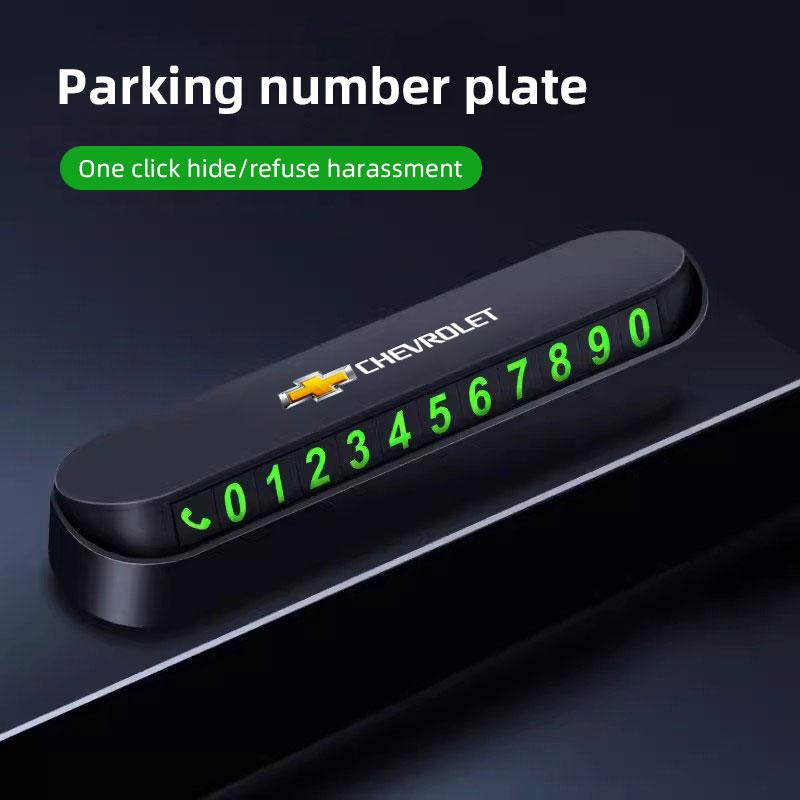 Car Hidden Parking Card Stop Phone Number Card Plate Auto Interiors For Chevrolet Spark Captiva Tracker Epica Optra Lanos SS Z71 alw123