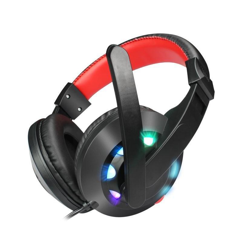 A65 Head-mounted Glowing Gaming Headset with Microphone and Heavy Bass