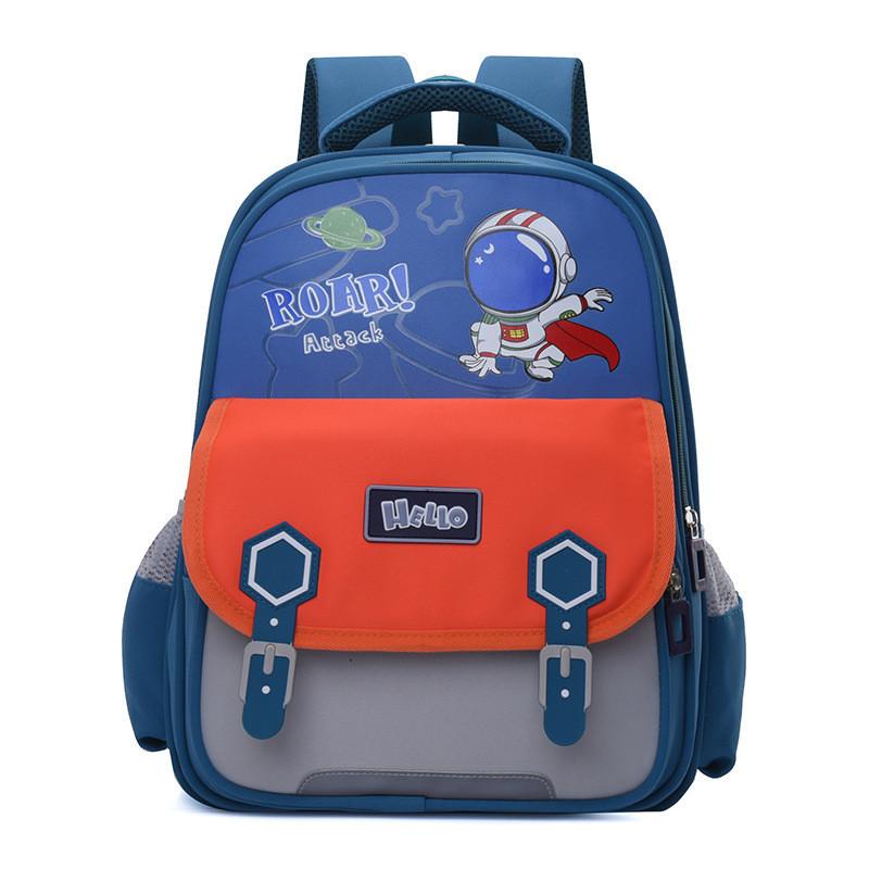 Stylish Kids Cartoon Backpack With Arched Shoulder Straps For Comfort Cyan Blue