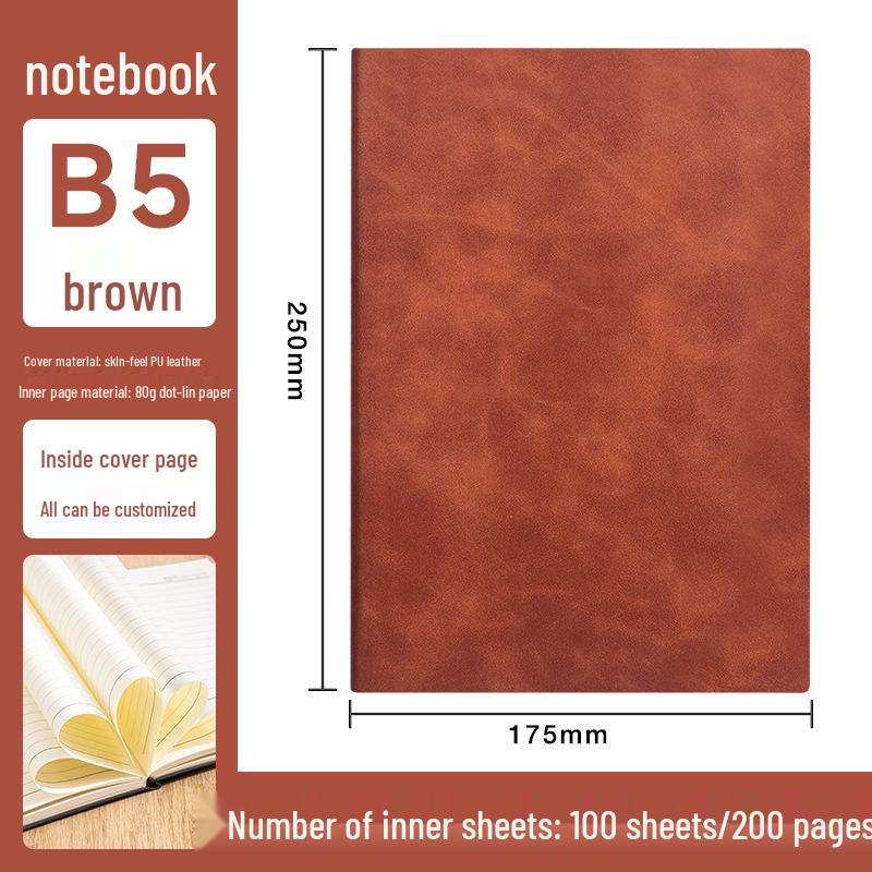Custom Logo A5/B5 Leather Notebook Gift Set for Office Meetings