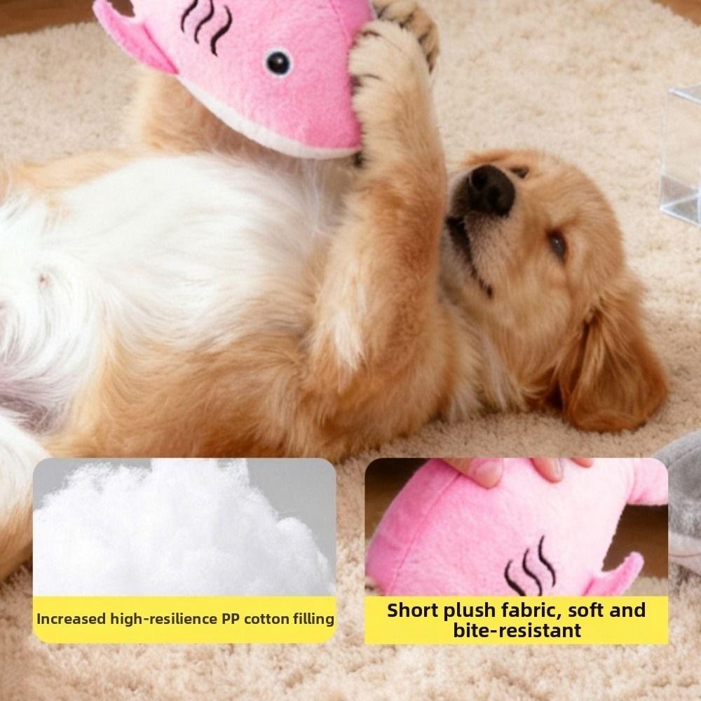 Durable Simulated Shark Squeaky Dog Cartoon Bite-resistant Cleaning Tooth Chew Creative Soft Pet Interactive Grinding Teeth