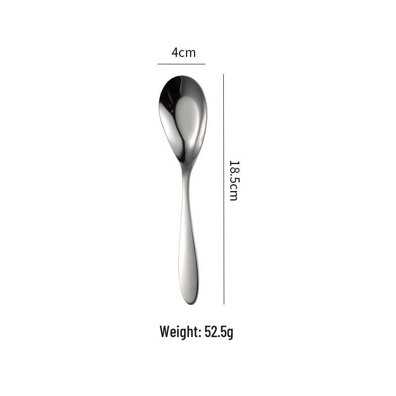 Qianxing 304 Stainless Steel Flat Bottom Soup Spoon