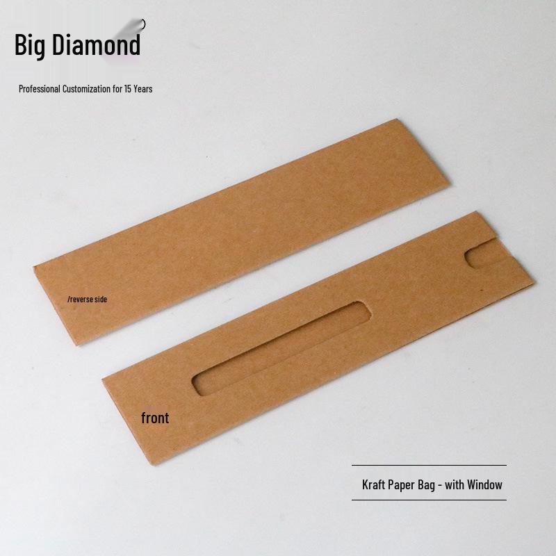 Eco-Friendly Kraft Paper Gift Pen Box with Customizable Black Card and Company Logo.