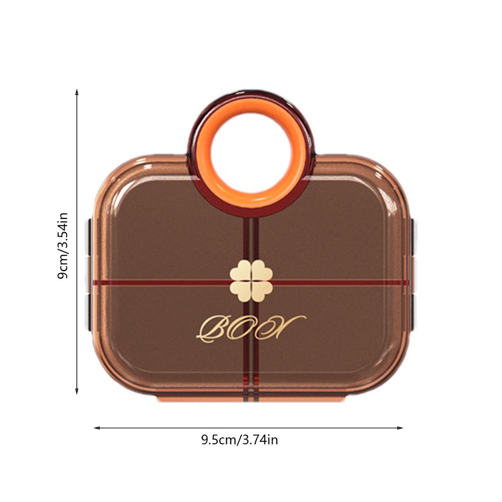 Portable Pill Organizer 6 Compartments Travel Pill Organizer Compact Medication Container Supplement Storage For Family Friends