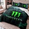 Monster Energy 3dílná sada povlečení Povlak na přikrývku se dvěma povlaky na polštáře Pro ložnici Domácí dekorace