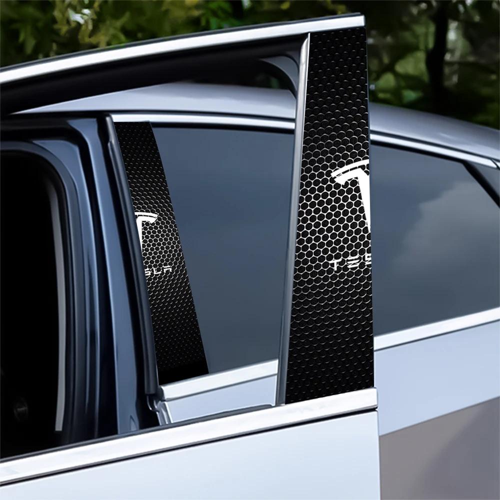 Samolepka na auto 2025 Nová Tesla Střední sloupek Ochrana proti poškrábání Dekorativní nálepky Pro Tesla Model 3 Model S X Model Y R