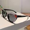 Vintage Cat Eye Sunglasses with Rhinestones Women Fashion Candy Color Gradient Sun Glasses Trendy Original Design Shades