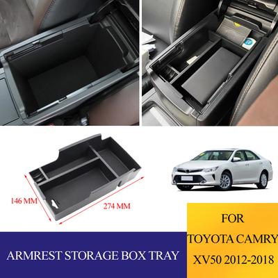Para Toyota Camry XV50 2012 - 2017 Caja de Almacenamiento con Reposabrazos de ABS Bandeja Organizadora de Consola Central de Coche Accesorios Interiores