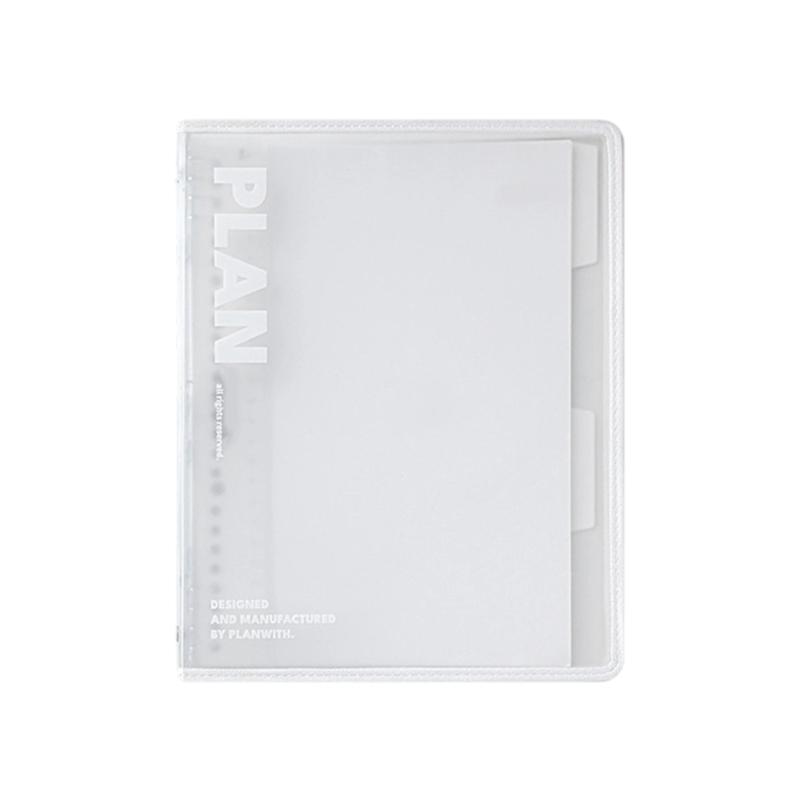 Refillable B5 Size Format Loose Leaf Planner Notebook with Clear PP Cover Reinforced Binding Great for School Office