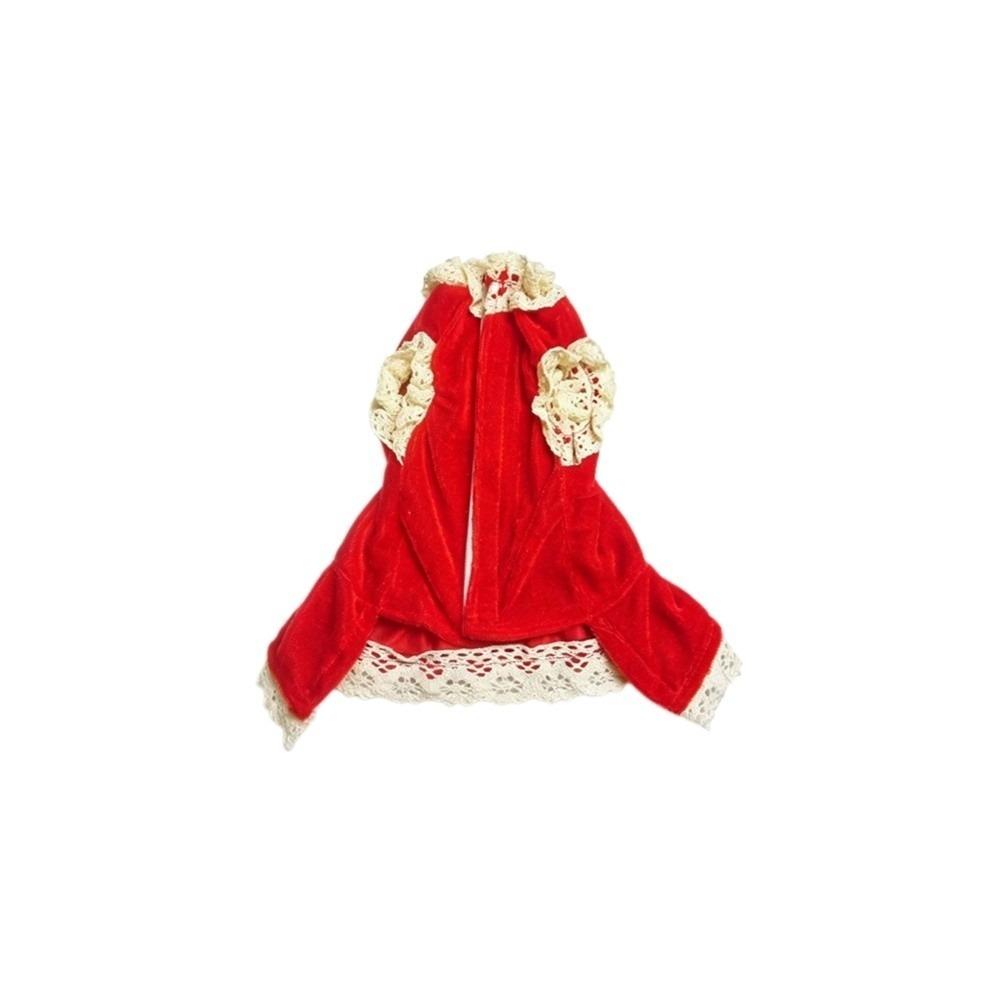 Soft Ferret Traction Rope Adjustable Ferret Dress Cute Ferret Vest Harness Pet Supplies Red Dress
