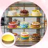 5pack Round Cake Board 8/10inch Gold Cake Cardboard Cake Circle Plate Scallop Edge Grease Proof Cardboard for Wedding Birthday