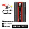 EAFC 600A/1200A Car Jump Starter PowerBank Emergency Booster Auto Charger 12V Battery JumpStarter LED Light Car Starting Device