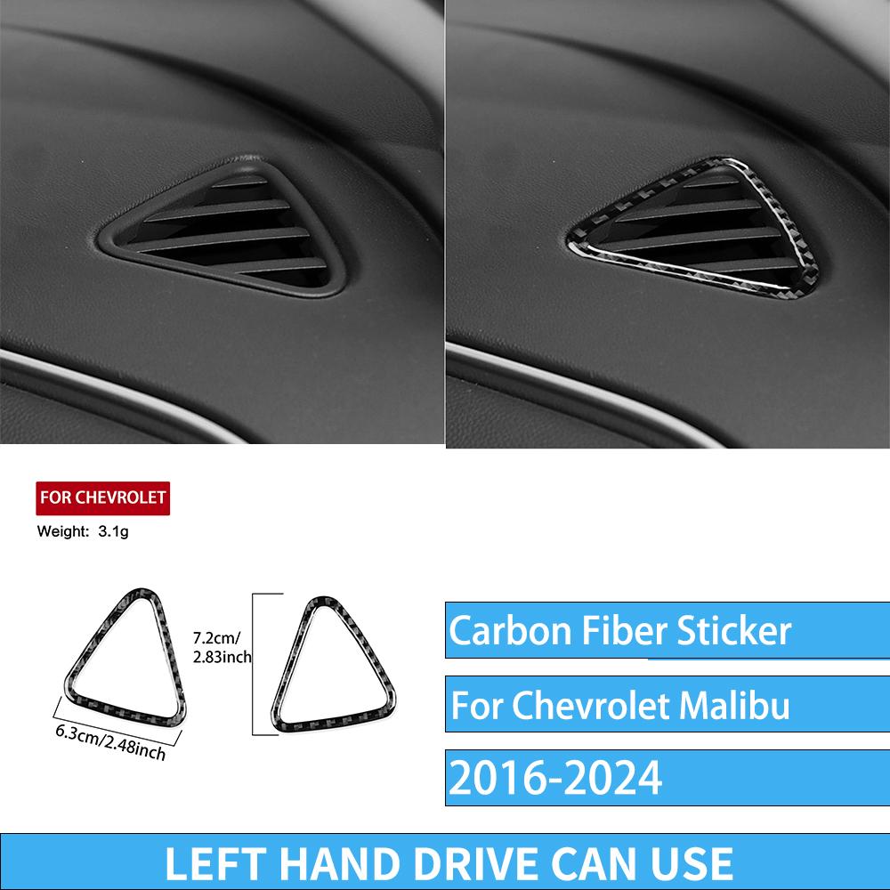 Carbon Fiber Car Accessories Gear Shift Dashboard Air Vent Interior Cover Trim Modified Sticker For Chevrolet Malibu 2016-2024