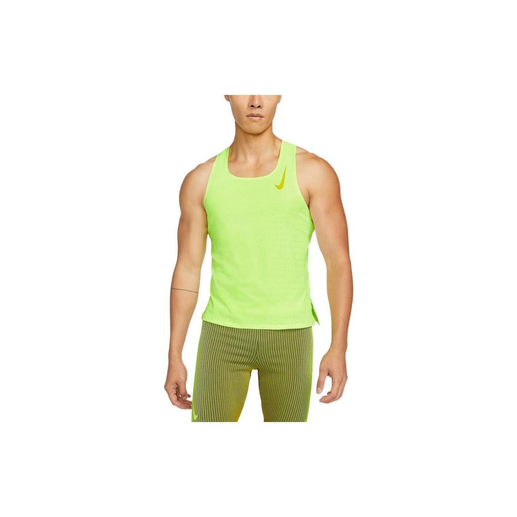Nike AeroSwift Running Slim-Fit Tank Top Men Tops Fluorescent-Yellow CJ7836-702