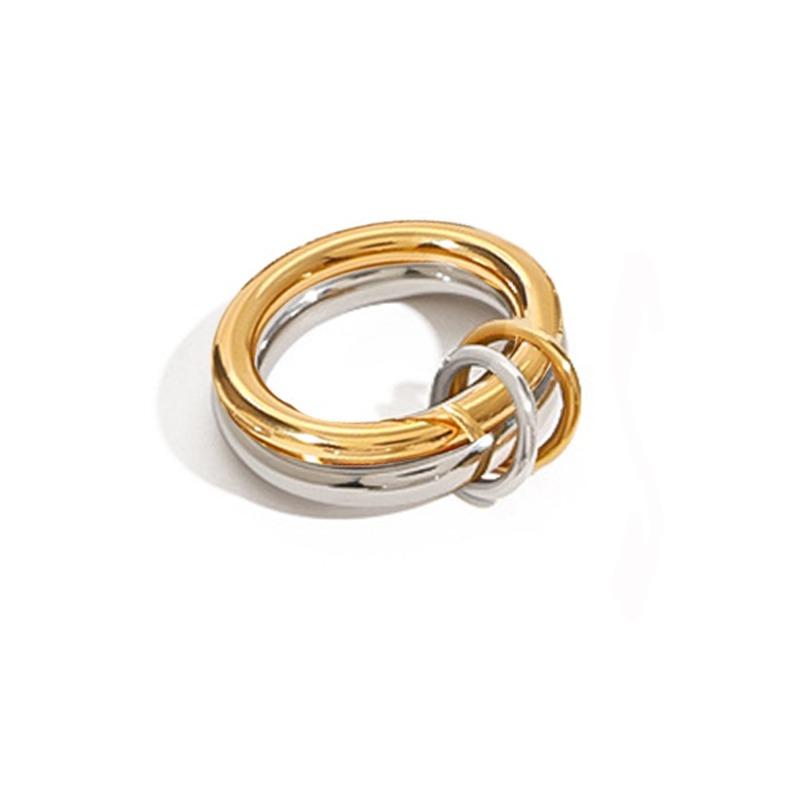 Multiple Layers Strand Loop Indext Finger Rings for Women Lead&nickle Free Stainless Steel Gold Plated Ring 2025 Charm Jewelry
