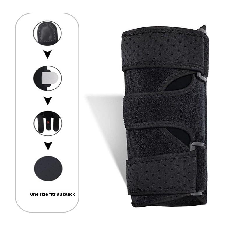 

Steel Plate Elbow Pads for Men and Women Reverse Pull-up Double Aluminum Plate Removable Strap Support Pressurized Fixed Arm Joint Protective Gear One average size чёрный