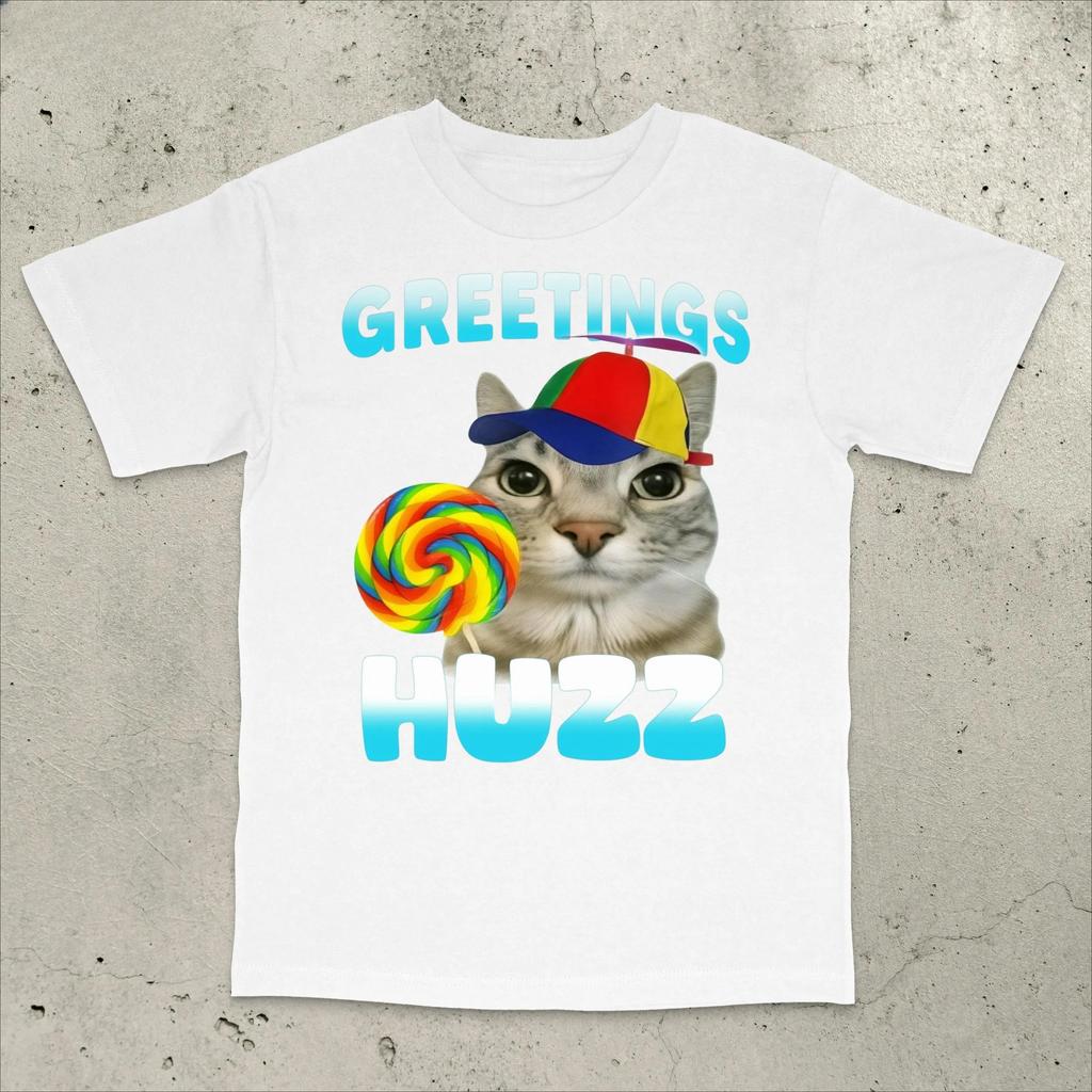 Pozdravy Huzz Tričko Vtipné Kočičí Tričko Kočičí Meme Tričko Hloupé Meme Tričko Stupidní Meme Tričko Prokleté Kočičí Tričko Meme Tričko generace Z Cringe