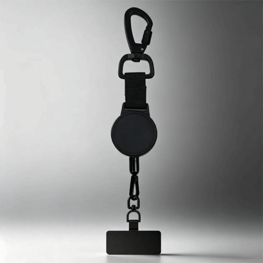 Heavy Duty Retractable Phone Lanyard Steel Cable 360 Rotation Retractable Cellphone Strap Retractable Design Belt Clip