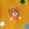 Cartoon Bear Pattern Sleeveless Pullover Knit Vest For Kids Boys And Girls