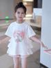 Girls Summer Short Sleeve T Shirt Dress Cute Princess Cartoon Dress for Big Kids
