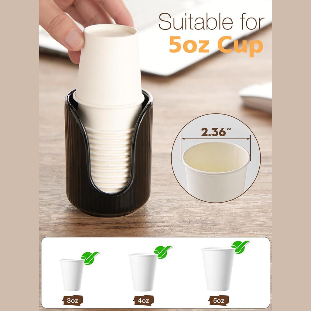 1pcs Disposable Cup Dispenser Rack Storage Holder Plastic Shelf for Water Tea Mugs Display Stand Household Organization Supplies