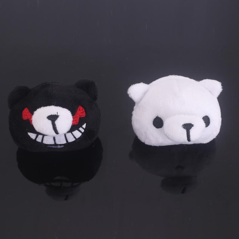 Danganronpa Junko Enoshima Bear Hairpin Set - Cosplay Black & White Hair Clips