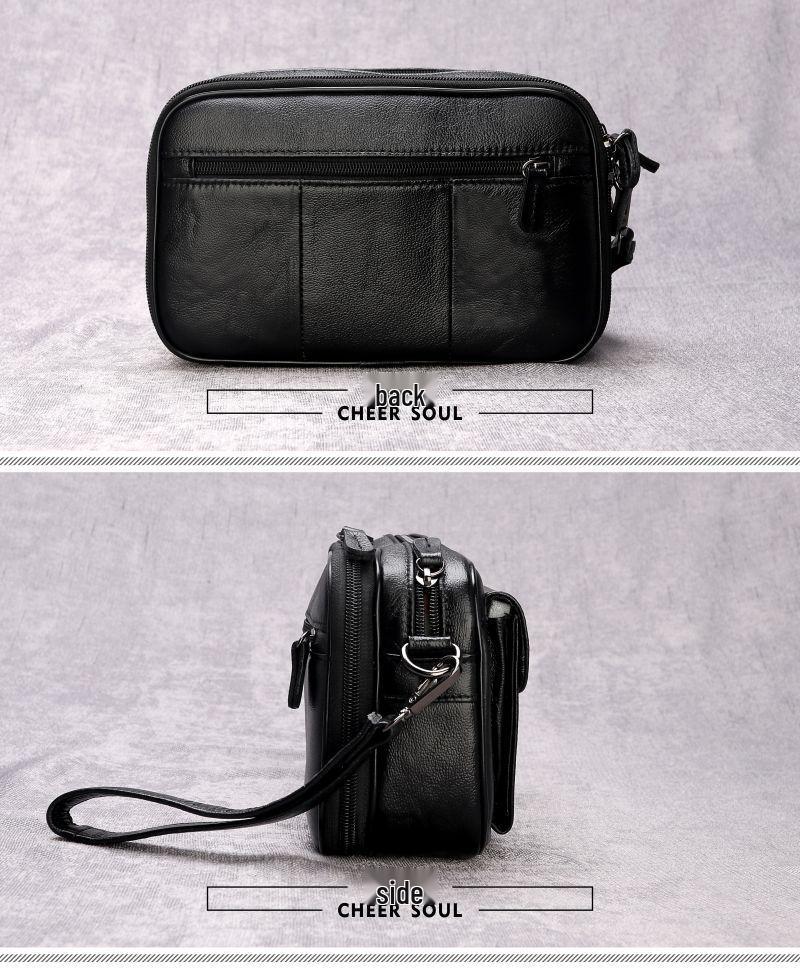 Erkek Hakiki Deri İş El Çantası ve Belge Cüzdanı