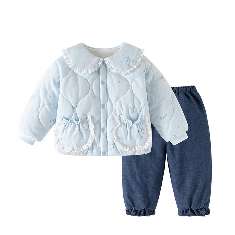 

Infant Winter Cotton Two-Piece Set: Quilted Jacket & Pants 110 cm