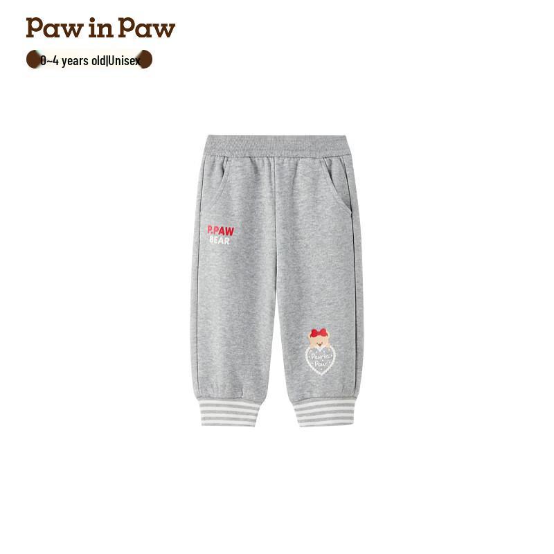 PawinPaw 2026 Spring Cartoon Bear Kids  Casual Jogger Pants 100